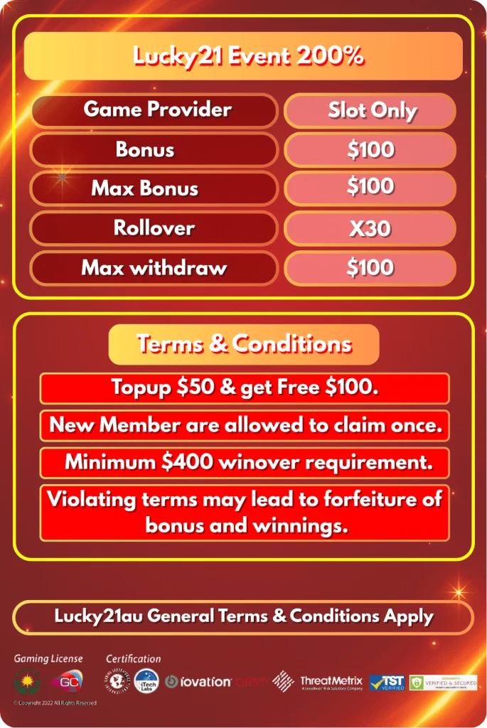lucky21 event promotion