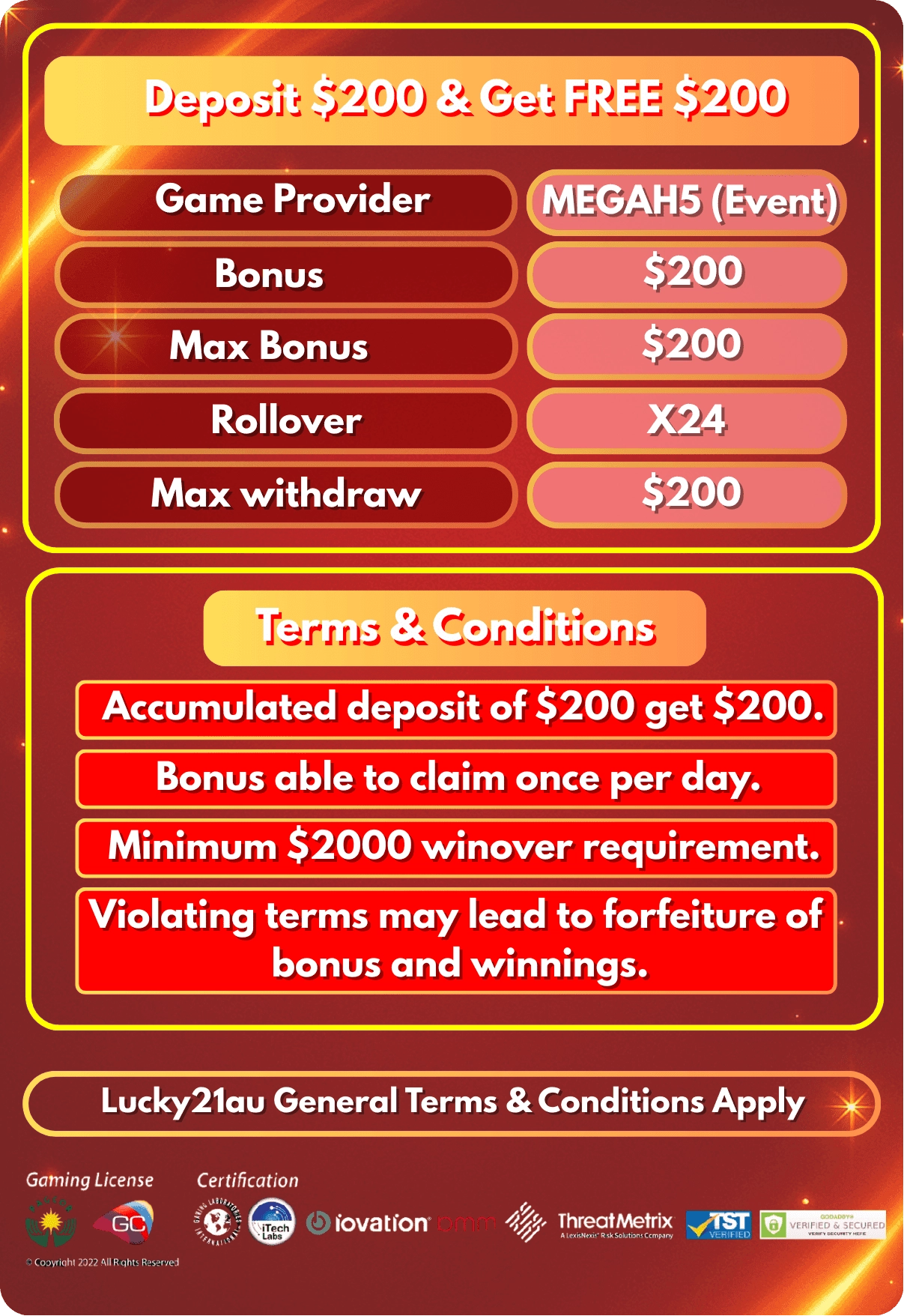 deposit 200 get free 200